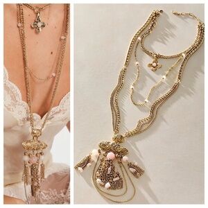 Free People Cationa Layer Necklace in Gold | NWT